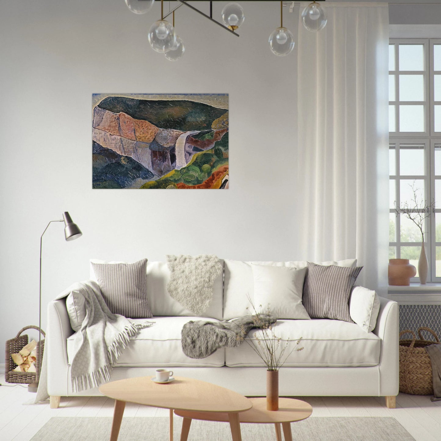 Govett's Leap - 1933 - Grace Cossington Smith Brushed Aluminum Print - 70x100 cm / 28x40 inches | Grace Cossington Smith Aluminum Print | Grace Cossington Smith Prints