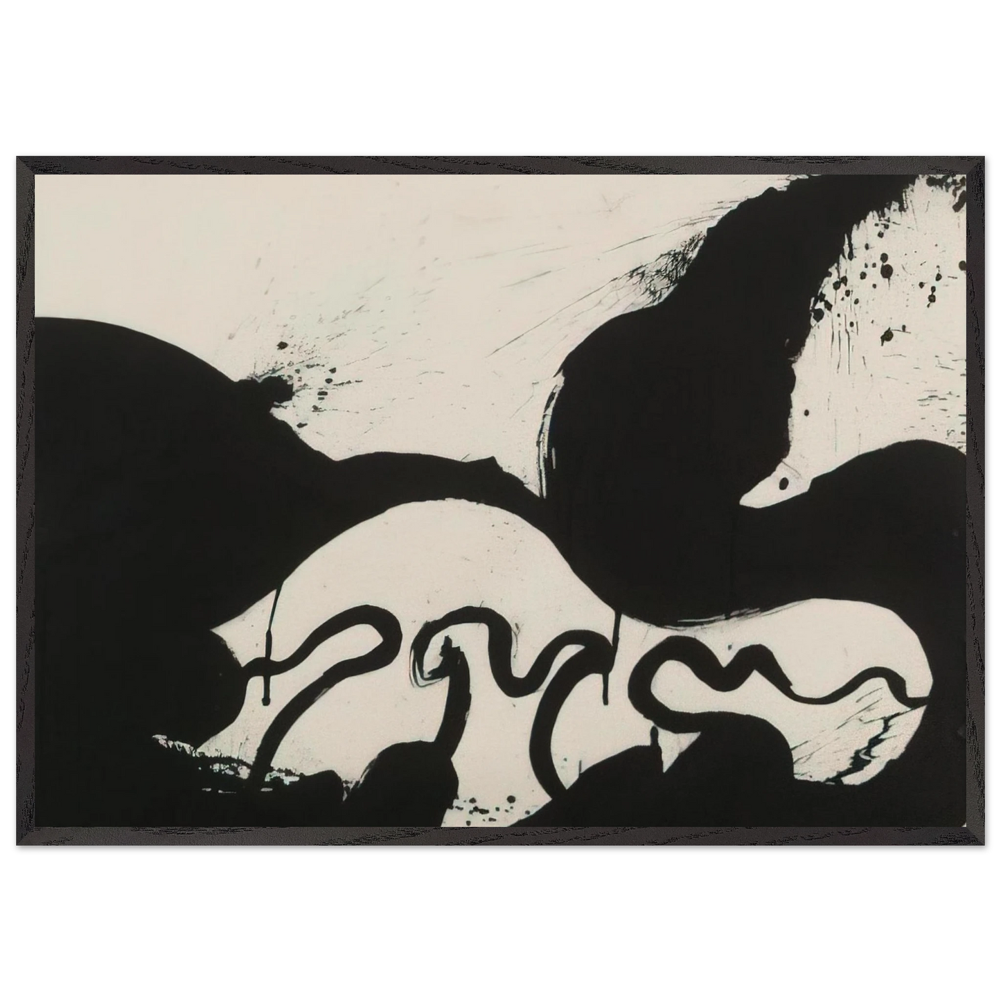 Untitled - 1973 N2 - Norman Bluhm 70x100 cm / 28x40 inches Framed Art Print – Black Wooden Frame