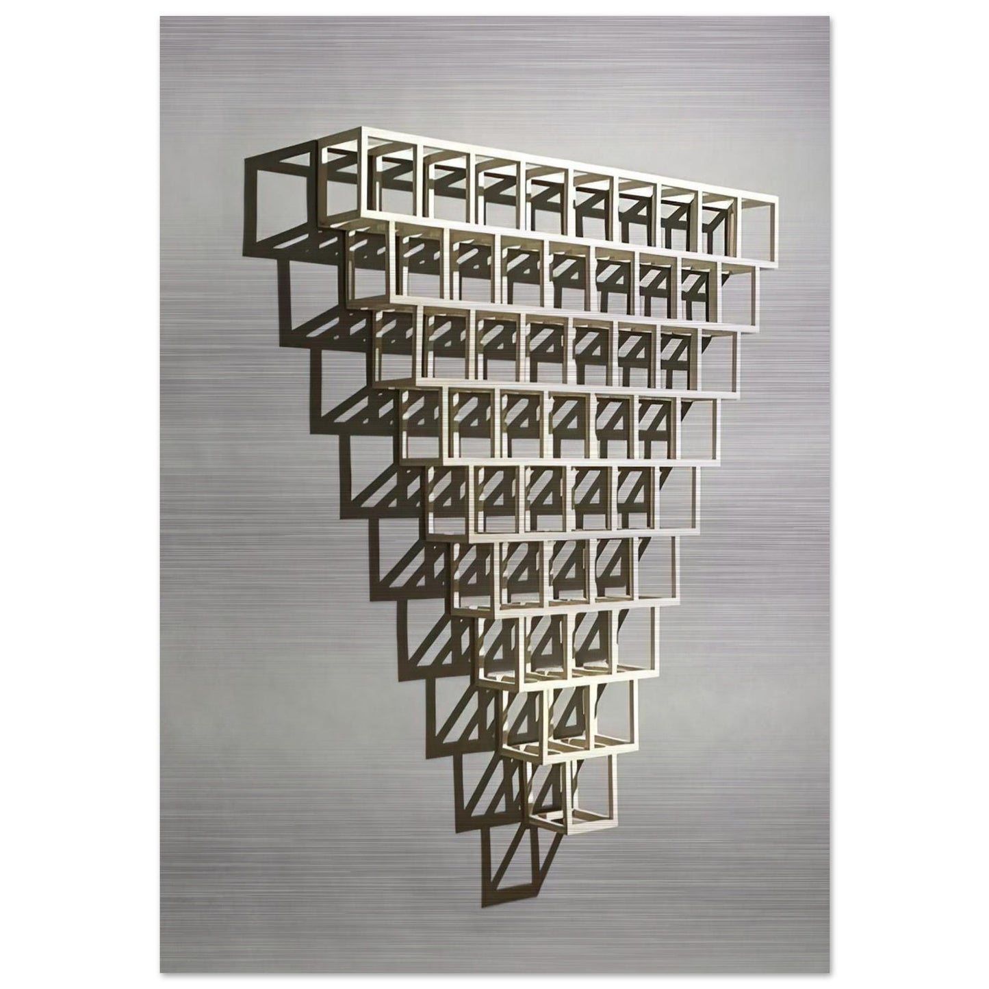 9-8-7-6-5-4-3-2-1 Half Off - Sol LeWitt Brushed Aluminum Print - 70x100 cm / 28x40 inches | Sol LeWitt Aluminum Print | Sol LeWitt Prints
