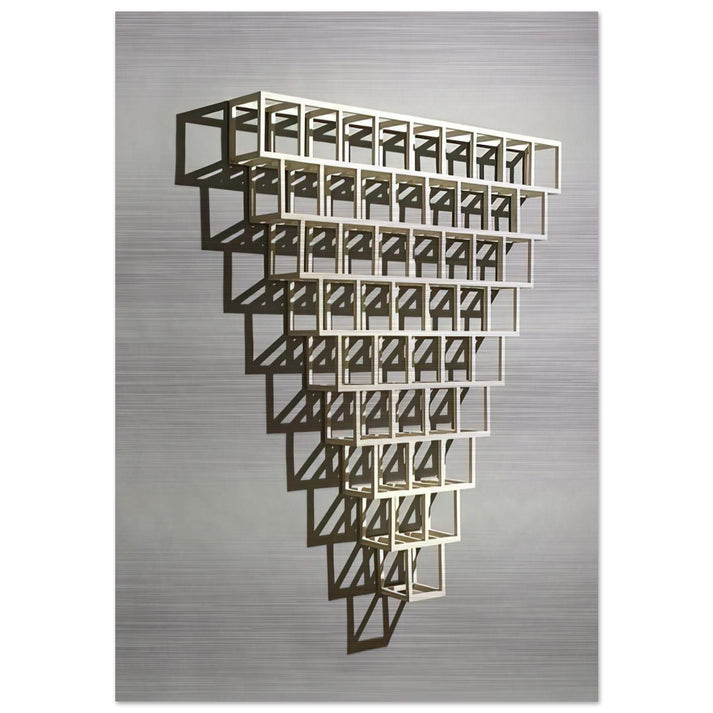 9-8-7-6-5-4-3-2-1 Half Off - Sol LeWitt Brushed Aluminum Print - 70x100 cm / 28x40 inches | Sol LeWitt Aluminum Print | Sol LeWitt Prints