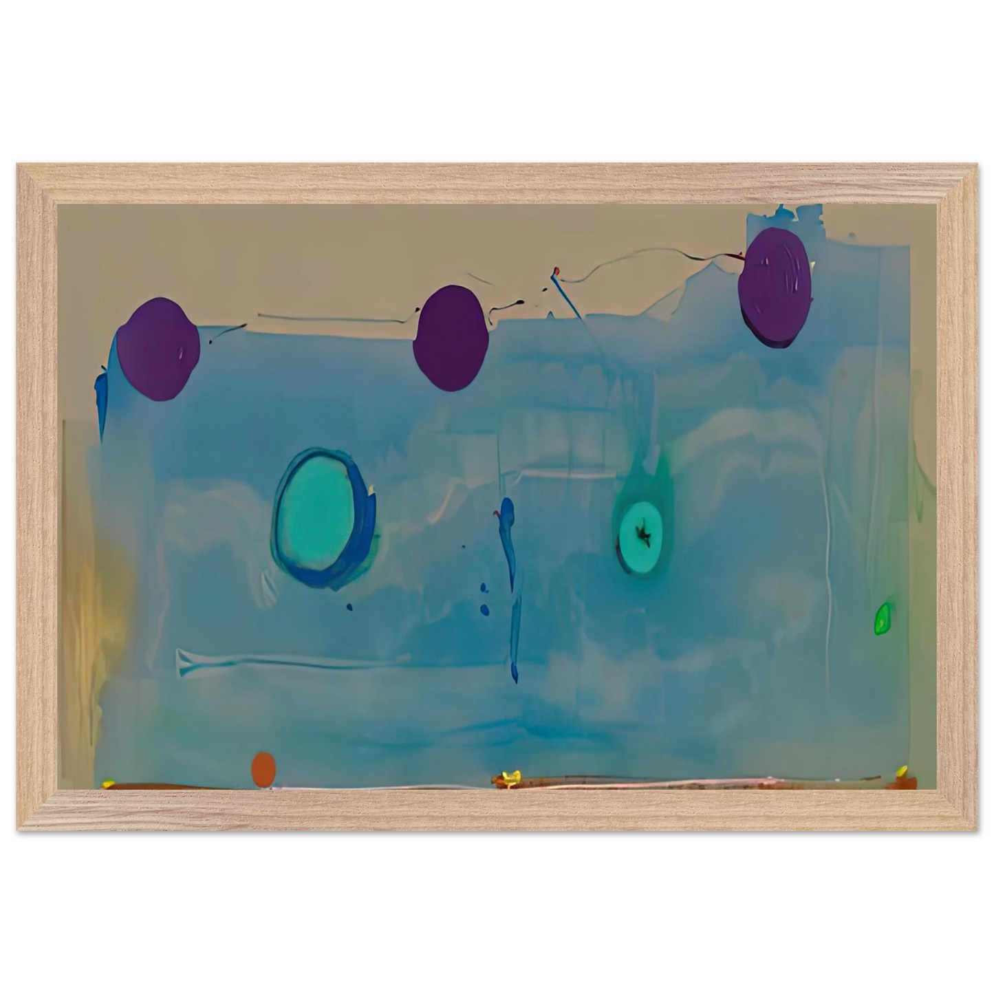 Helen Frankenthaler - Water Shadows, 1988- Wall Art - 28x40 inches / 70x70 cm - Canvas (Imperial)-canvas - -