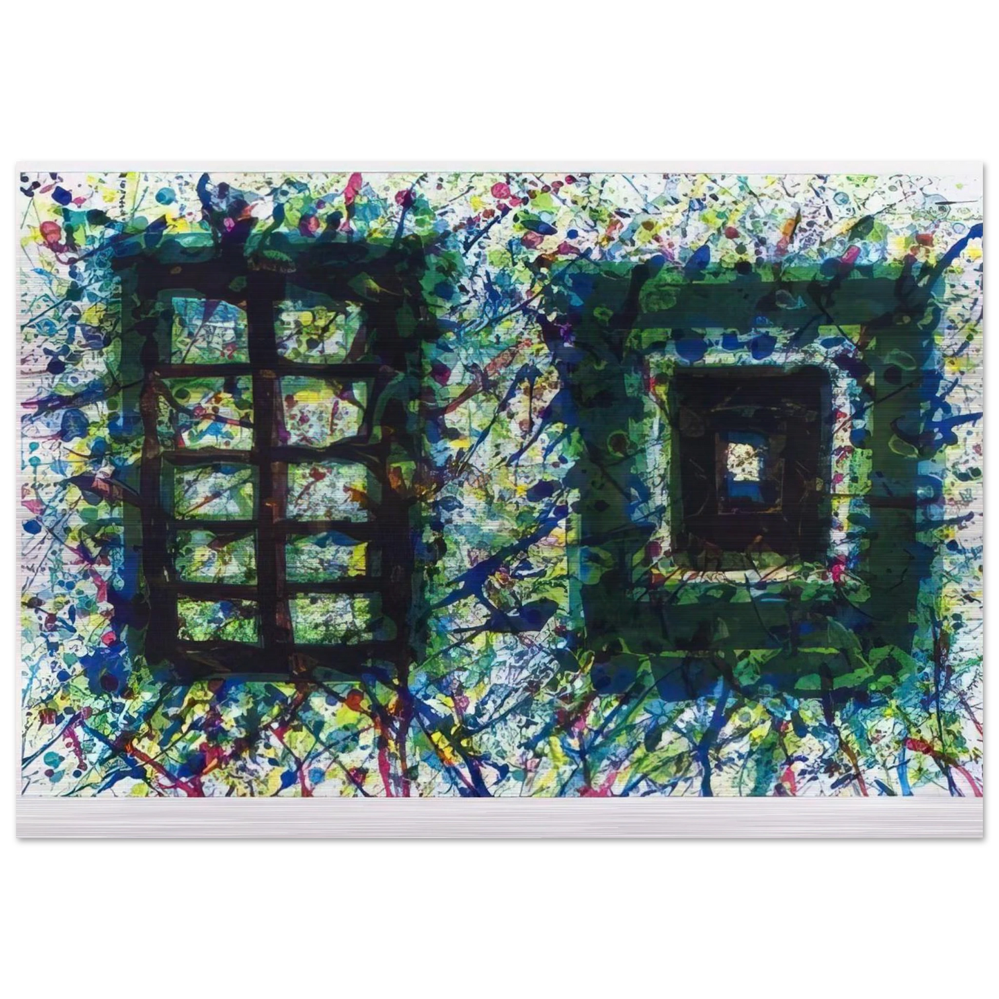 Concert Hall Set III  SF-232  - Sam Francis Brushed Aluminum Print - 70x100 cm / 28x40 inches | Sam Francis Aluminum Print | Sam Francis Prints