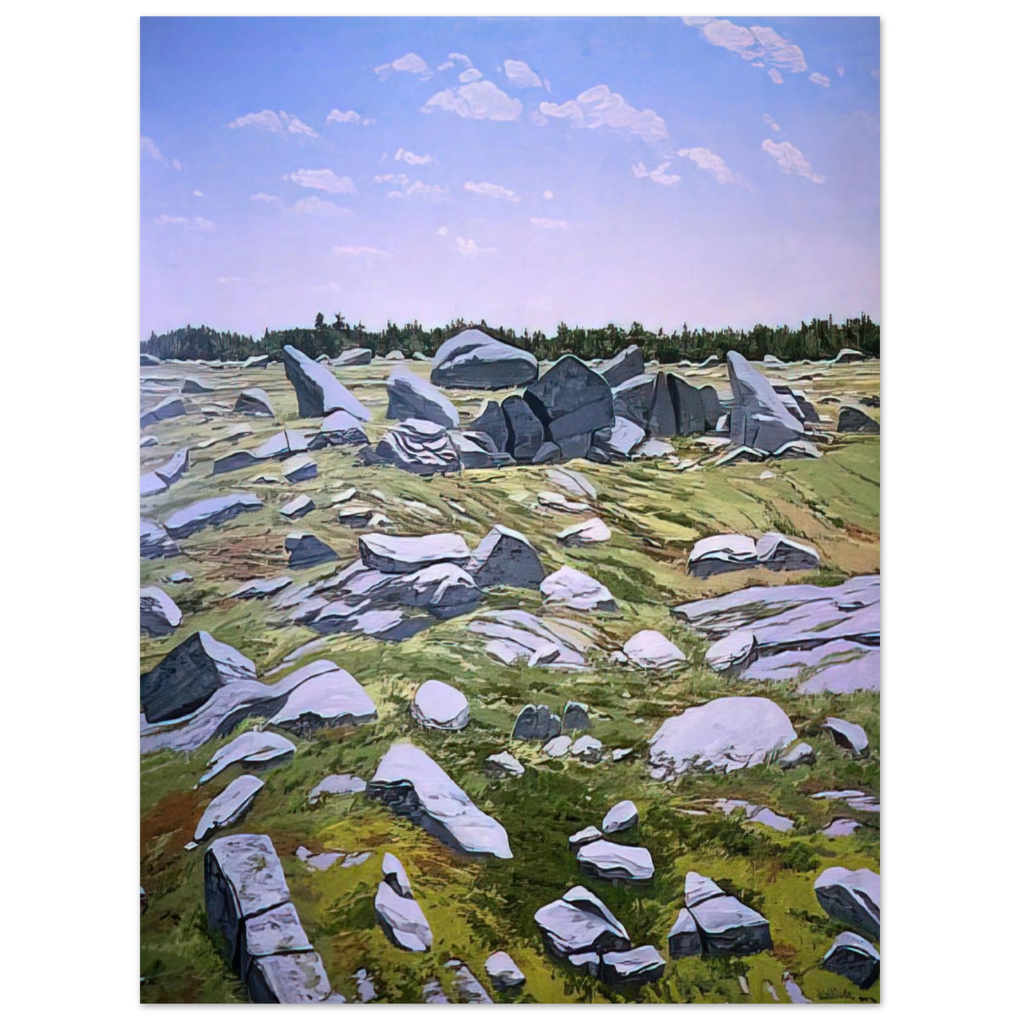 Neil Welliver - Midday Barren - 1983  75x100 cm / 30x40inches Fine Art Poster