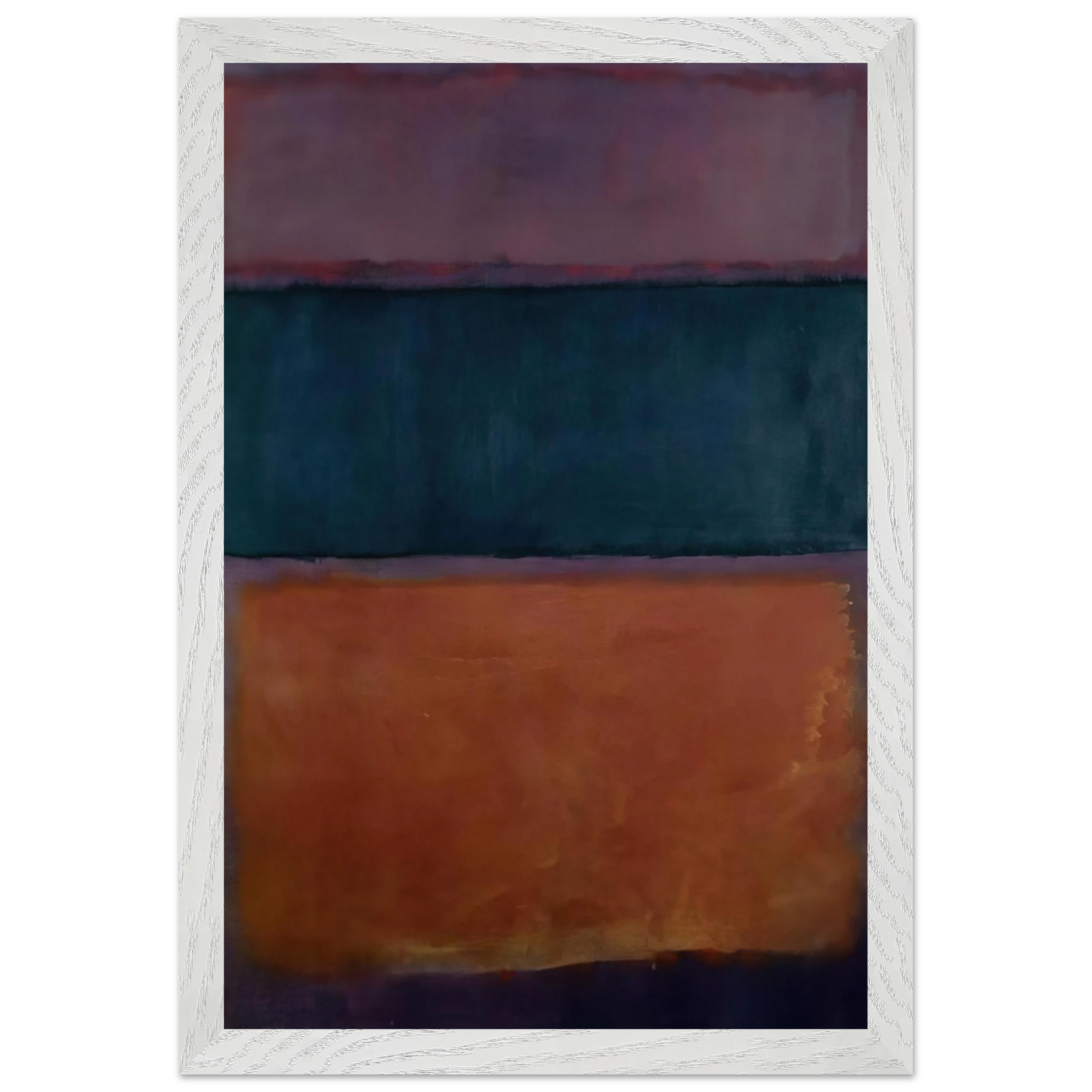 Mark Rothko - Untitled - 1963 Wall Art - 60x80 cm / 24x32 inches - Premium Wooden Framed Poster With Fine Art Paper-canvas - White frame