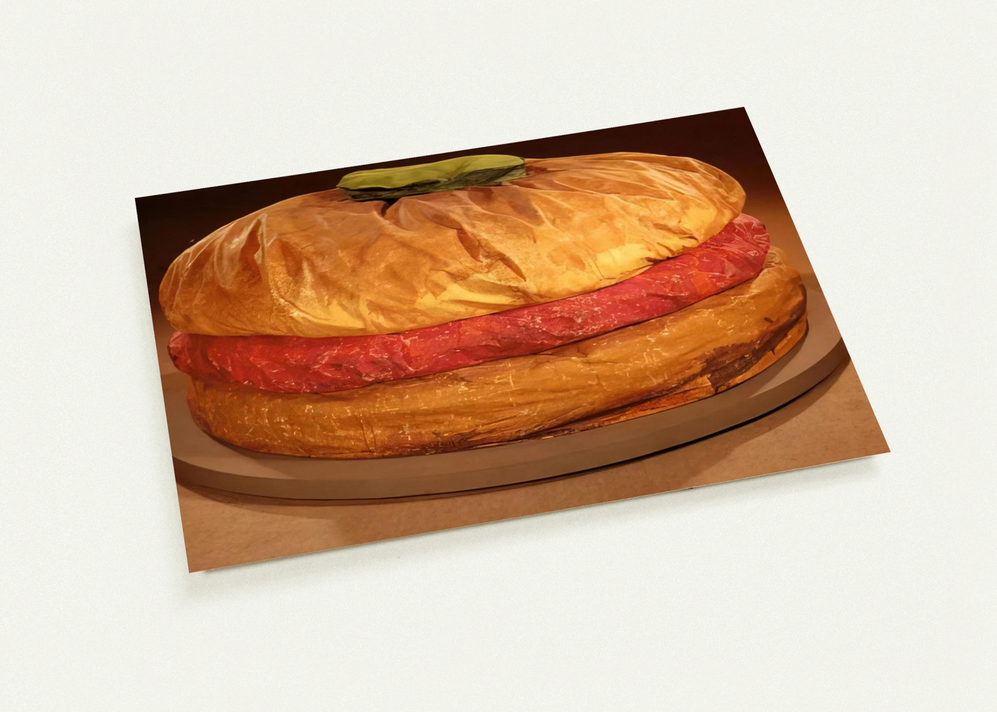 FLOOR BURGER GIANT HAMBURGER 1962 By Claes Oldenburg Pack of 10 Post Cards | Claes Oldenburg Post Cards | A6 (10.5 x 14.8 cm) - 4.1 x 5.8 inches