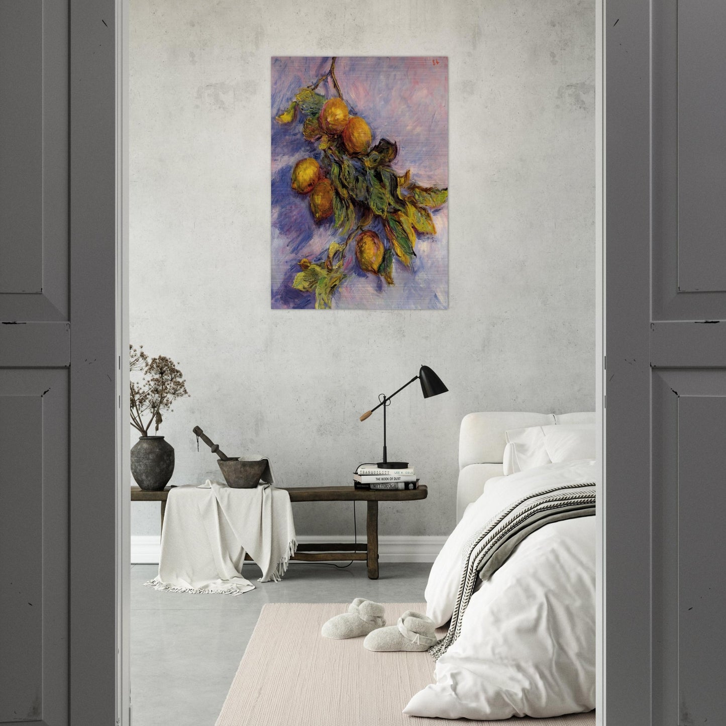 Branch of Lemons - claude monet Brushed Aluminum Print - 70x100 cm / 28x40 inches | claude monet Aluminum Print | claude monet Prints