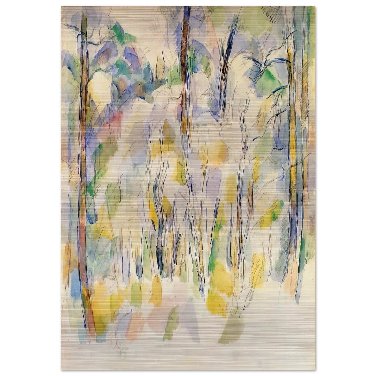 In the Woods - Paul Cézanne Brushed Aluminum Print - 70x100 cm / 28x40 inches | Paul Cézanne Aluminum Print | Paul Cézanne Prints