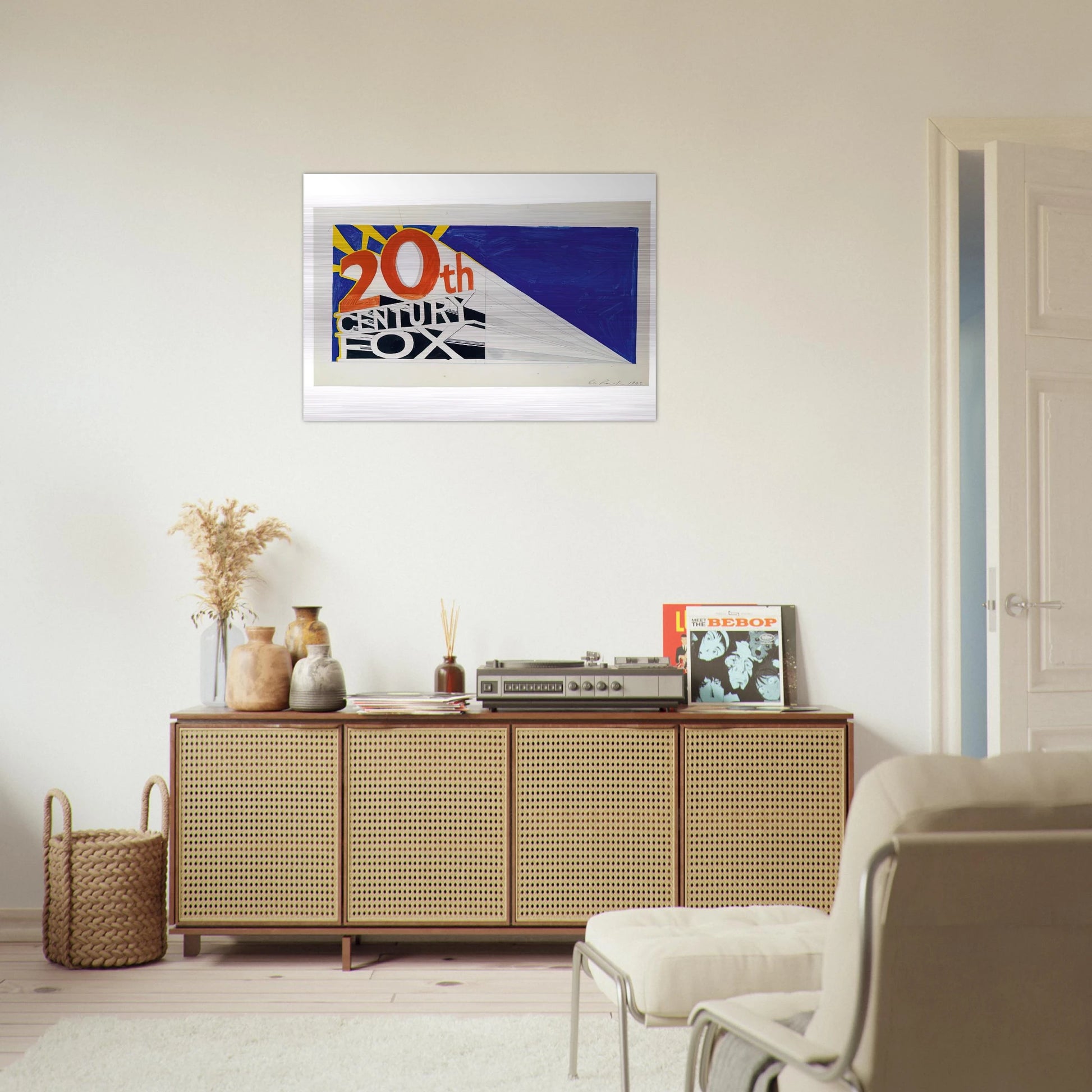 TRADEMARK 3 1962 - Edward Ruscha Brushed Aluminum Print - 70x100 cm / 28x40 inches | Edward Ruscha Aluminum Print | Edward Ruscha Prints