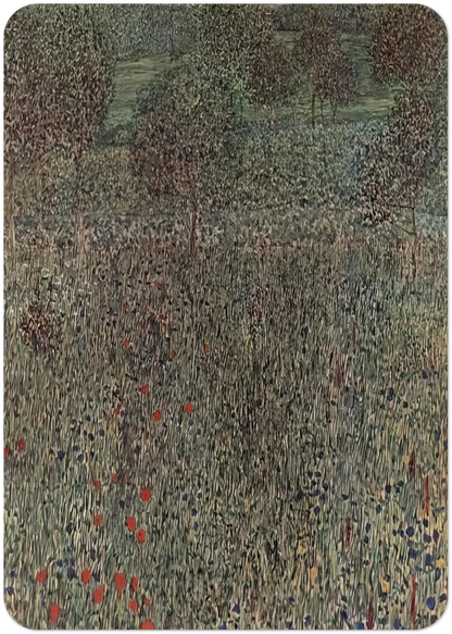 BLOOMING FIELD By Gustav Klimt Pack of 10 Post Cards | Gustav Klimt Post Cards | A6 (10.5 x 14.8 cm) - 4.1 x 5.8 inches