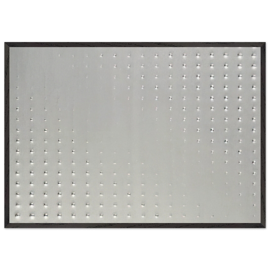 Untitled - 1995 N3 - Enrico Castellani 70x100 cm / 28x40 inches Framed Art Print – Black Wooden Frame
