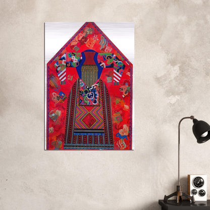 The Poet - Feminist Art, PD Pattern and Decoration - Miriam Schapiro Brushed Aluminum Print - 70x100 cm / 28x40 inches | Miriam Schapiro Aluminum Print | Miriam Schapiro Prints