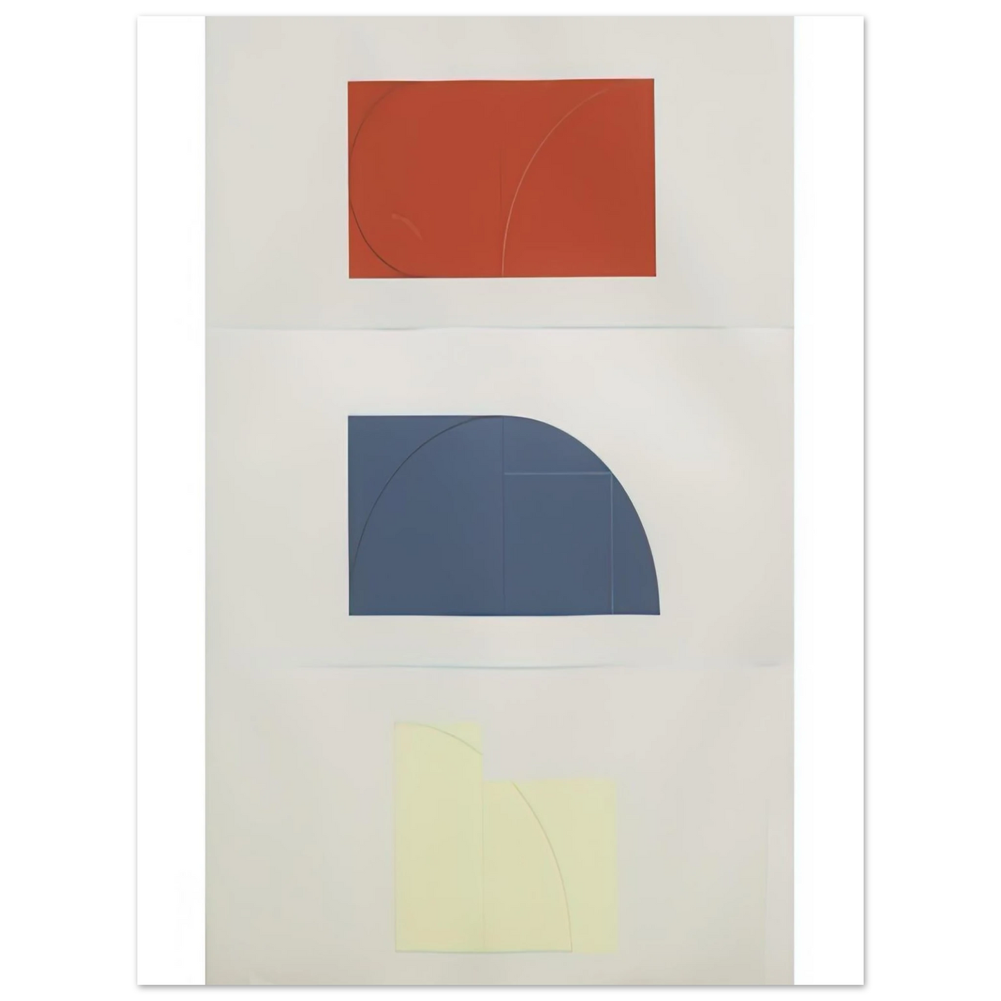 Robert Mangold - SERIES OF THREE 1984  75x100 cm / 30x40inches Fine Art Poster