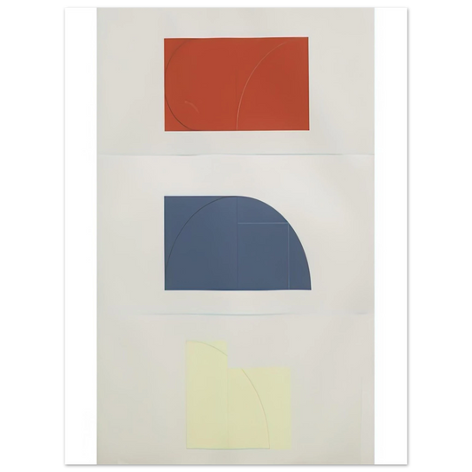 Robert Mangold - SERIES OF THREE 1984  75x100 cm / 30x40inches Fine Art Poster