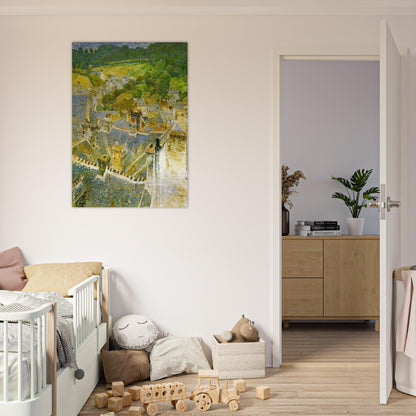 Rooftops, Pont-Aven - Childe Hassam Brushed Aluminum Print - 70x100 cm / 28x40 inches | Childe Hassam Aluminum Print | Childe Hassam Prints