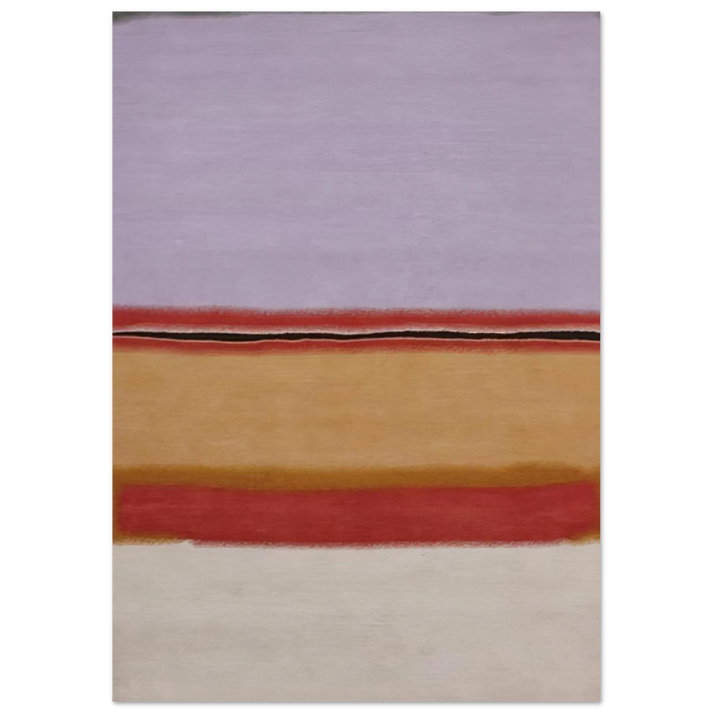Mark Rothko - Orange over Violet - 1968 Wall Art - 21x29.7 cm / 8x12" - Premium Wooden Framed Poster With Fine Art Paper - Black frame