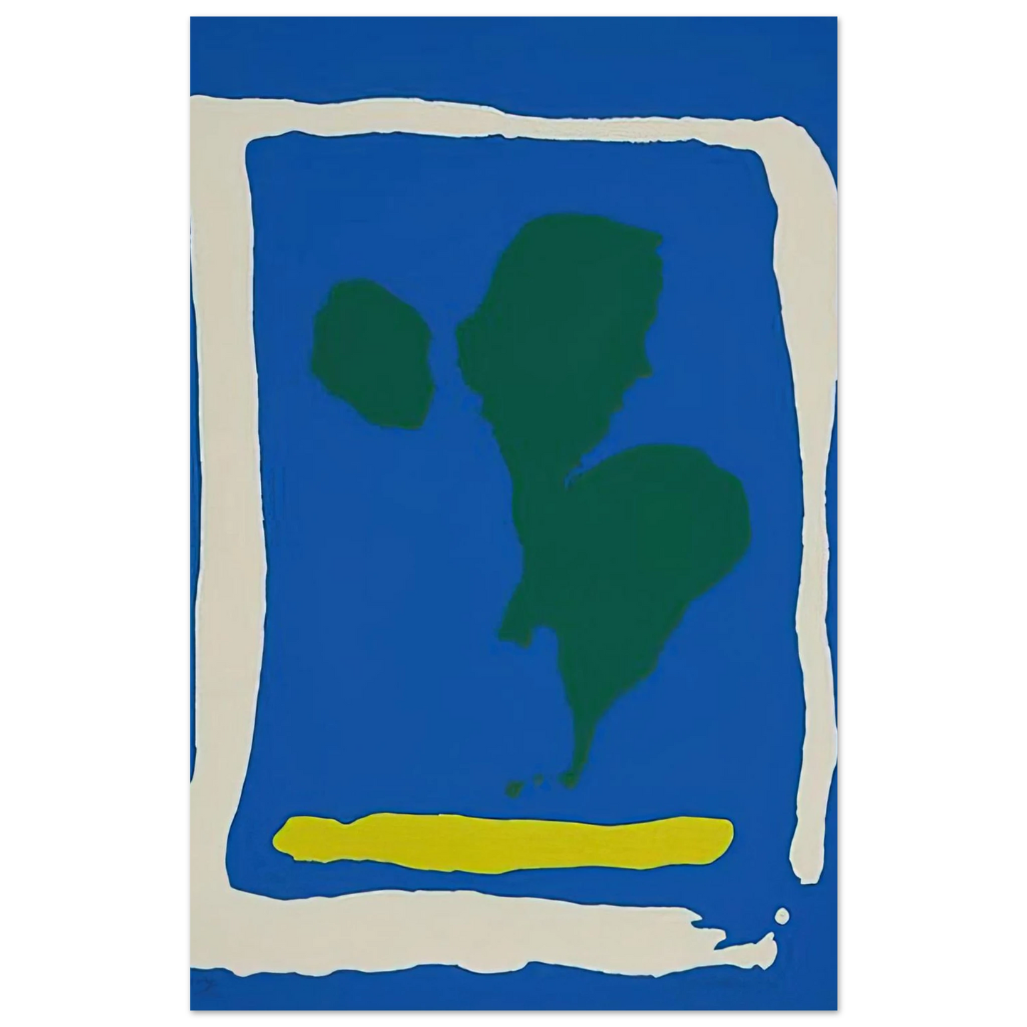 Helen Frankenthaler - Air Frame - 1965 Wall art - 50x70 cm / 20x28 inches - Premium Wooden Framed Poster With Fine Art Paper-canvas - Wood frame