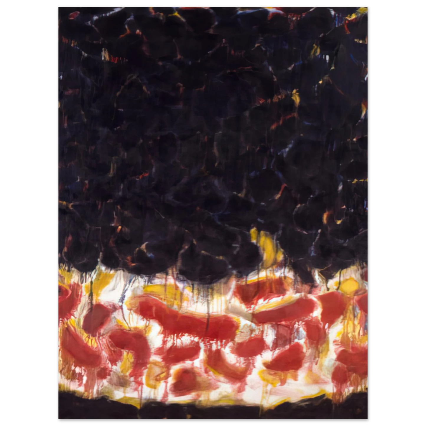 Sam Francis - Red and Black  75x100 cm / 30x40inches Fine Art Poster