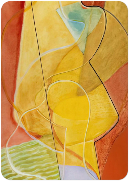 Composition aux Plais Jaunes - 1933 By John Ferren Pack of 10 Post Cards | John Ferren Post Cards | A6 (10.5 x 14.8 cm) - 4.1 x 5.8 inches