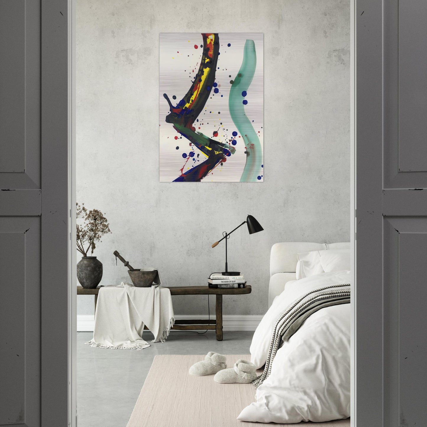 Drawing for Sculpture SF65-010 - Sam Francis Brushed Aluminum Print - 70x100 cm / 28x40 inches | Sam Francis Aluminum Print | Sam Francis Prints