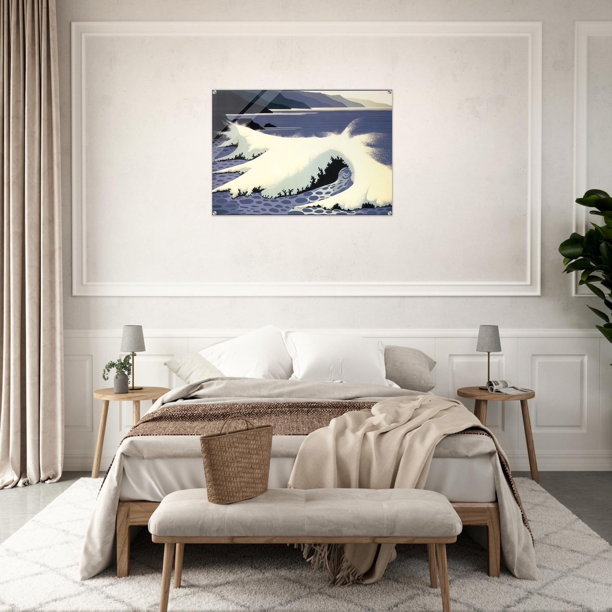 The White Wave - Eyvind Earle Acrylic Print - 70x100 cm / 28x40″ inches