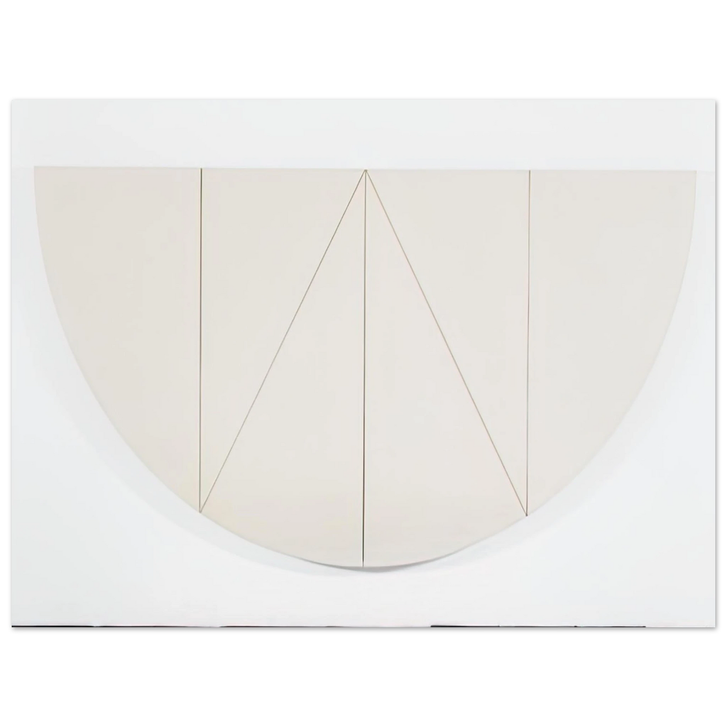 Robert Mangold - 1 2 MANILLA CURVED AREA 1967  75x100 cm / 30x40inches Fine Art Poster
