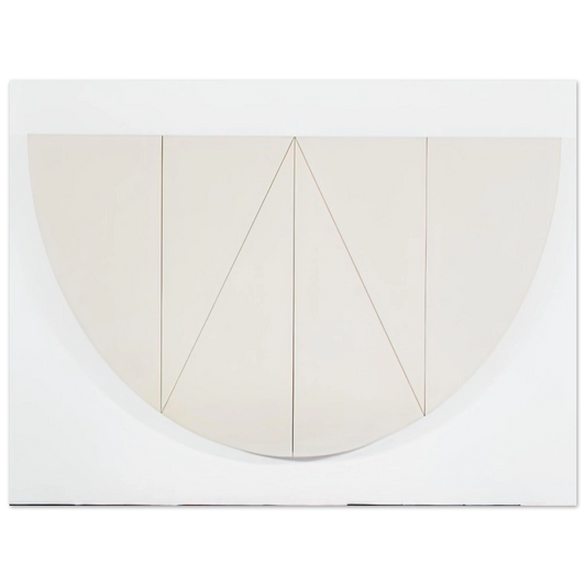 Robert Mangold - 1 2 MANILLA CURVED AREA 1967  75x100 cm / 30x40inches Fine Art Poster