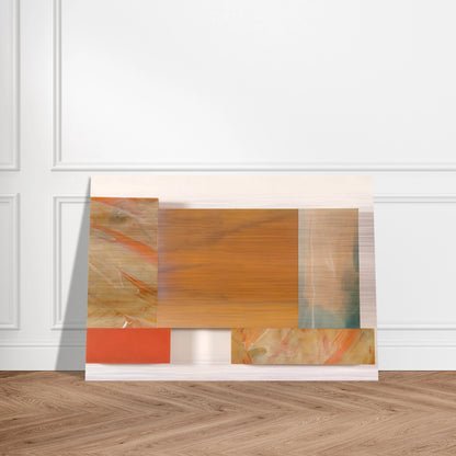 With Orange - Sam Gilliam Brushed Aluminum Print - 70x100 cm / 28x40 inches | Sam Gilliam Aluminum Print | Sam Gilliam Prints