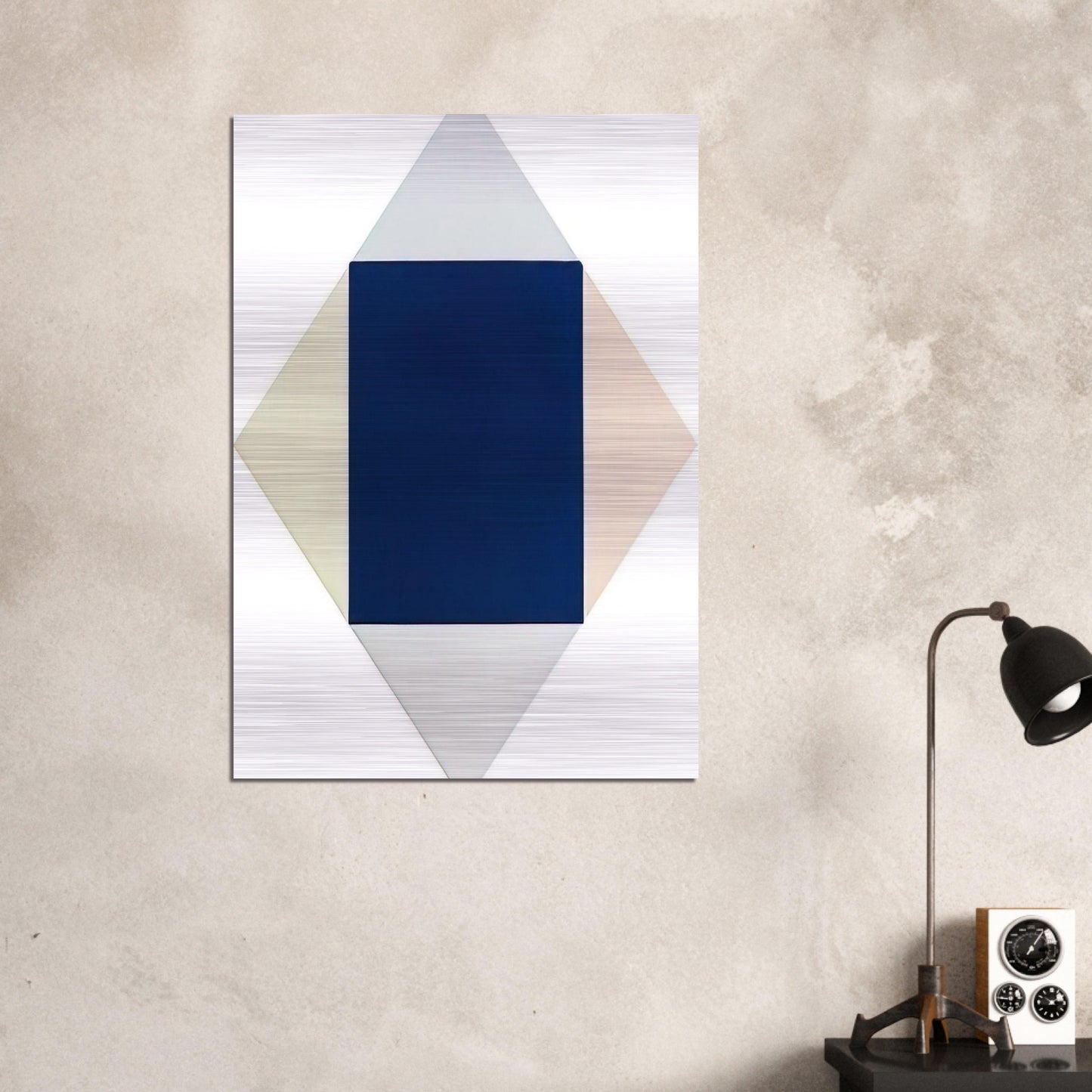 Blauer kern - 1969 - Max Bill Brushed Aluminum Print - 70x100 cm / 28x40 inches | Max Bill Aluminum Print | Max Bill Prints