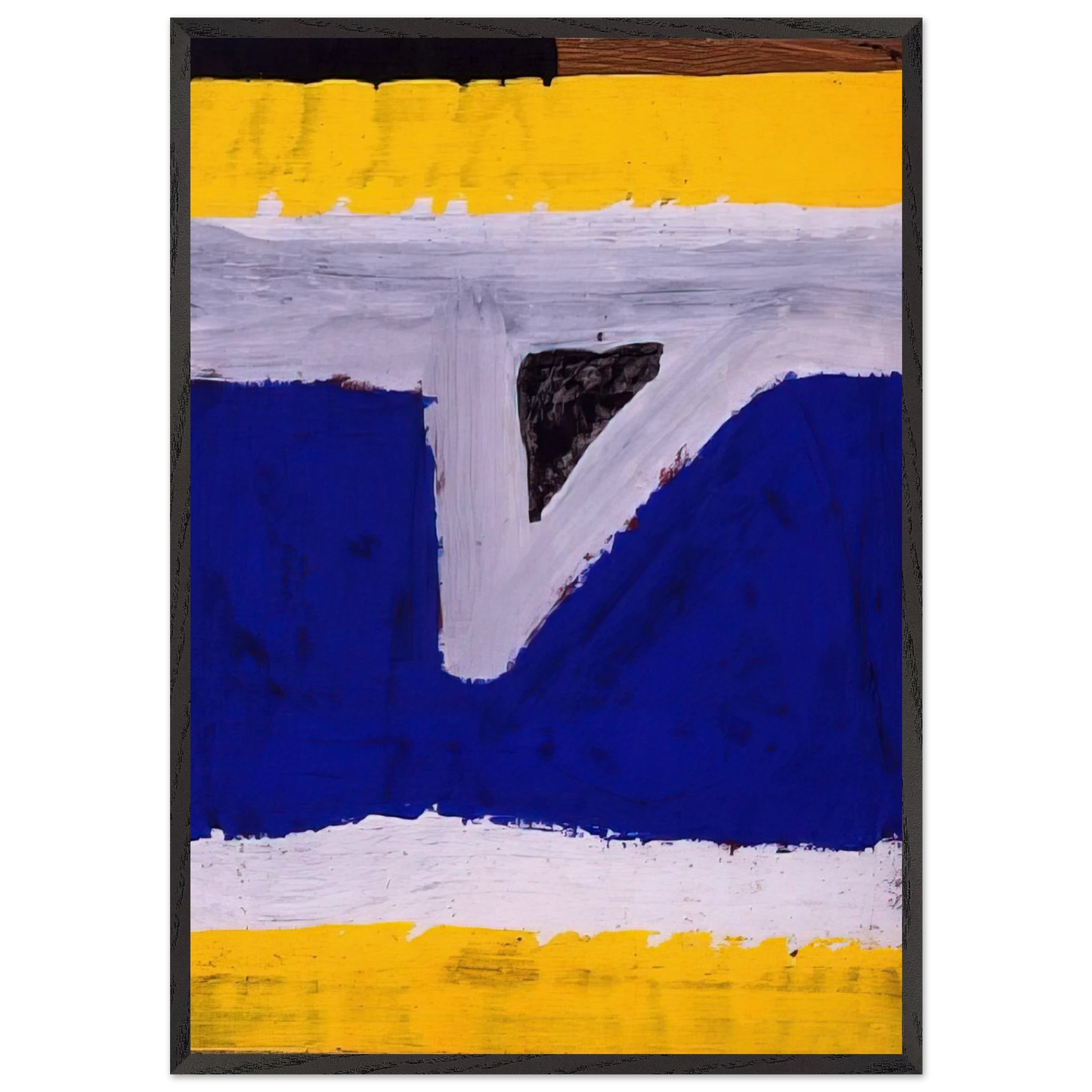 Untitled  G-60-06  - Al Held 70x100 cm / 28x40 inches Framed Art Print – Black Wooden Frame