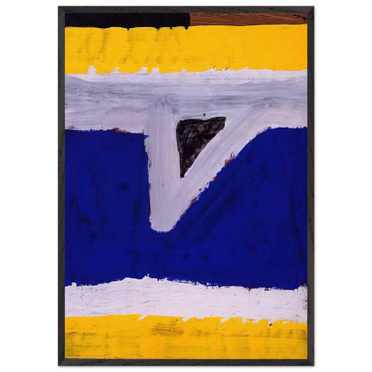 Untitled  G-60-06  - Al Held 70x100 cm / 28x40 inches Framed Art Print – Black Wooden Frame