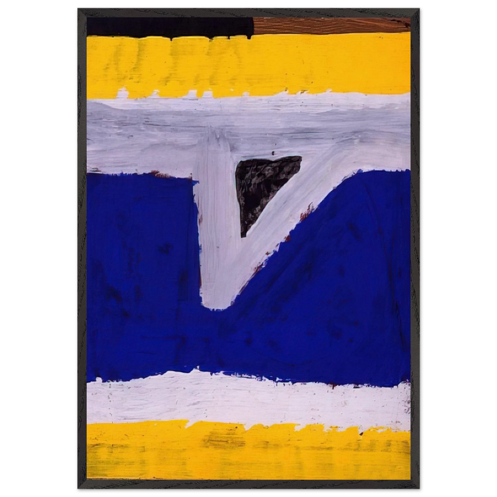 Untitled  G-60-06  - Al Held 70x100 cm / 28x40 inches Framed Art Print – Black Wooden Frame