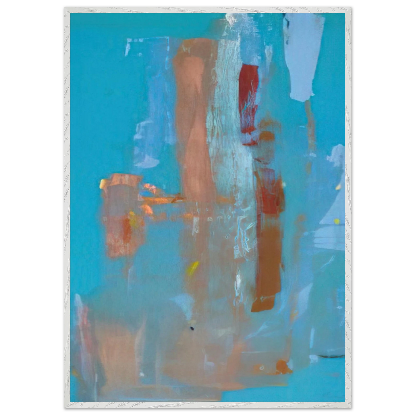 Helen Frankenthaler - In on Blue - 1976 Wall art - A3 (29.7 x 42  cm) - Premium Wooden Framed Poster With Fine Art Paper-canvas - Wood frame