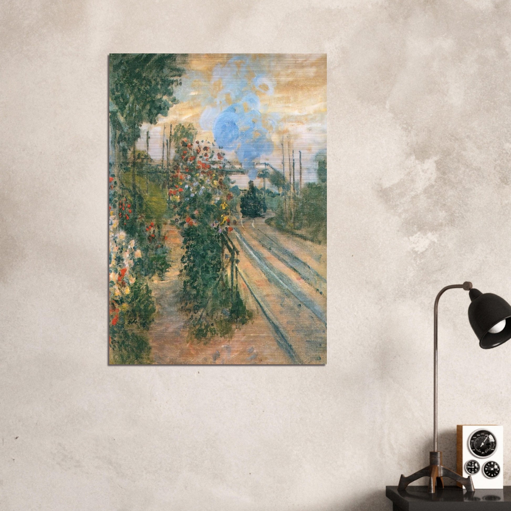 Arriving at Montegeron - claude monet Brushed Aluminum Print - 70x100 cm / 28x40 inches | claude monet Aluminum Print | claude monet Prints