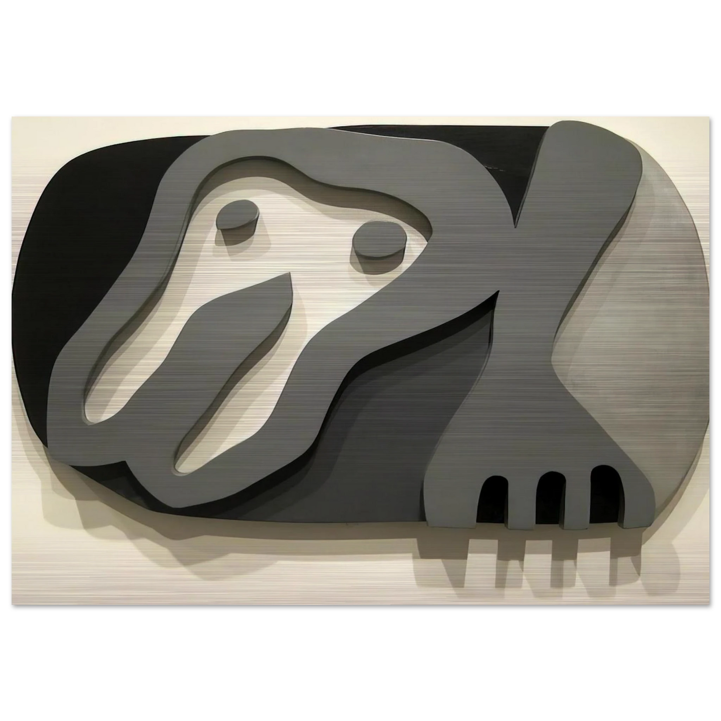 Shirt Front and Fork - Jean Arp Brushed Aluminum Print - 70x100 cm / 28x40 inches | Jean Arp Aluminum Print | Jean Arp Prints