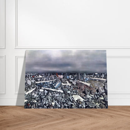 Multiplication of the Arcs - Yves Tanguy Brushed Aluminum Print - 70x100 cm / 28x40 inches | Yves Tanguy Aluminum Print | Yves Tanguy Prints