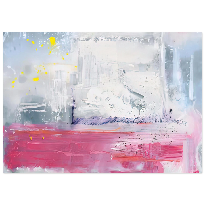 Helen Frankenthaler - Hot Ice, 1990- Wall Art - 21x29.7 cm / 8x12" - Premium Wooden Framed Poster With Fine Art Paper-canvas - Wood frame