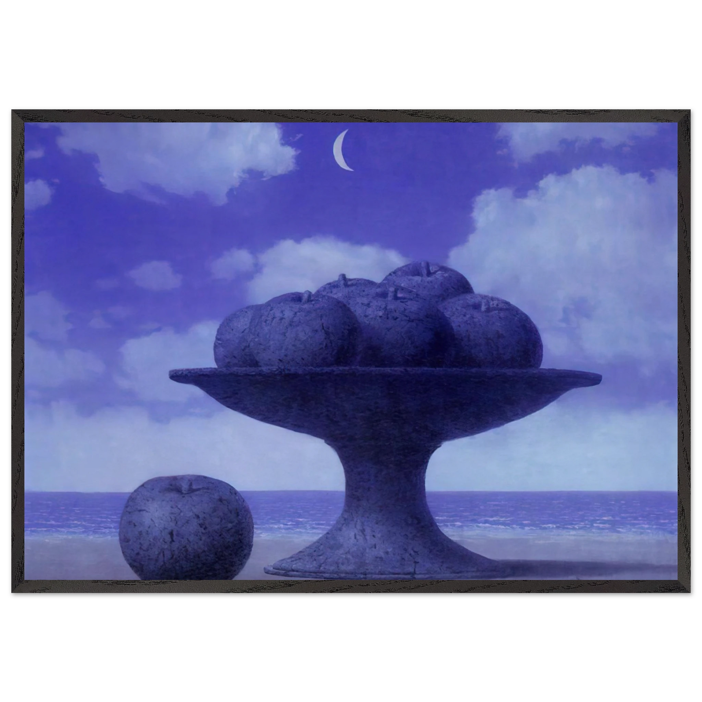 THE GREAT TABLE - Rene Magritte 70x100 cm / 28x40 inches Framed Art Print – Black Wooden Frame