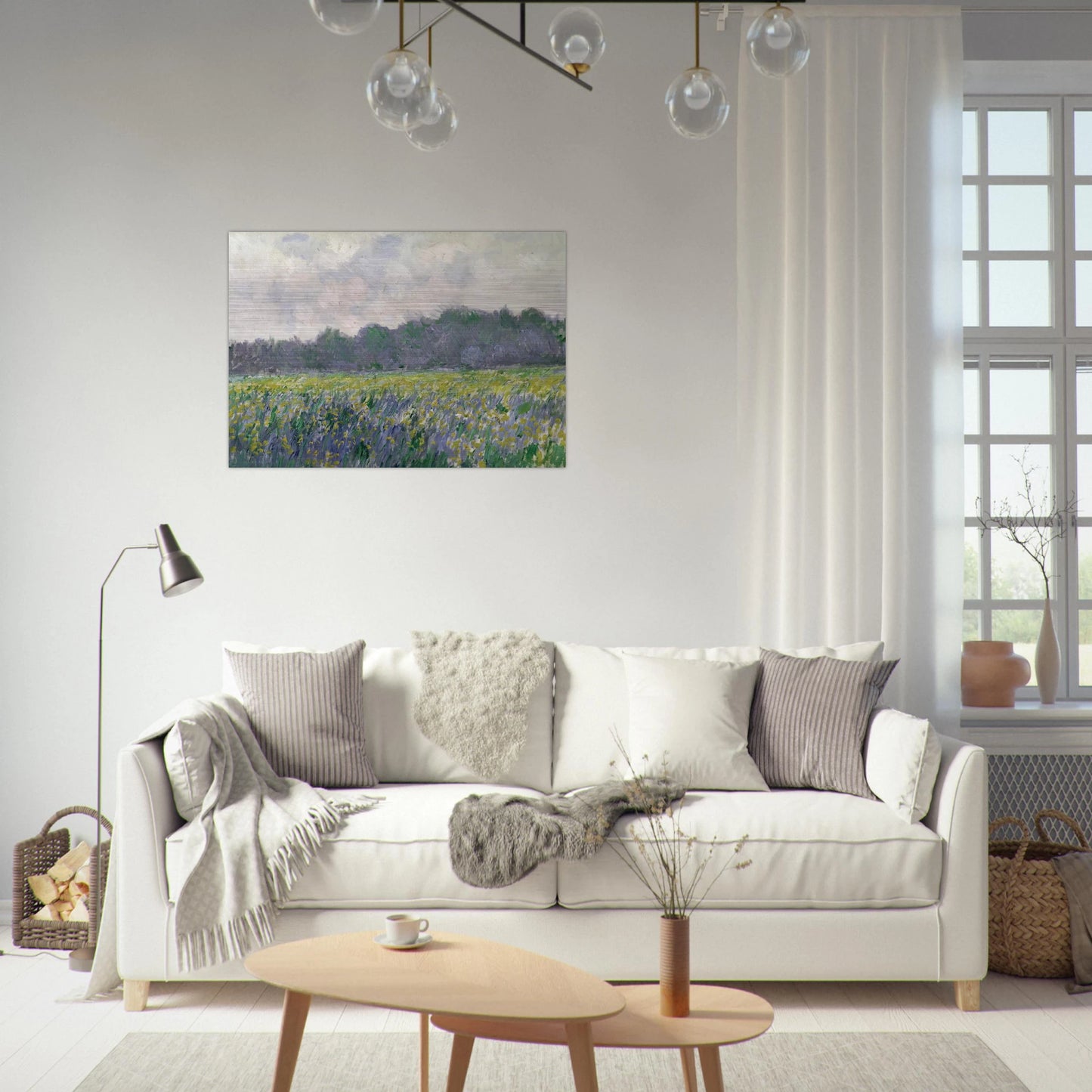 Field of Yellow Irises at Giverny - claude monet Brushed Aluminum Print - 70x100 cm / 28x40 inches | claude monet Aluminum Print | claude monet Prints