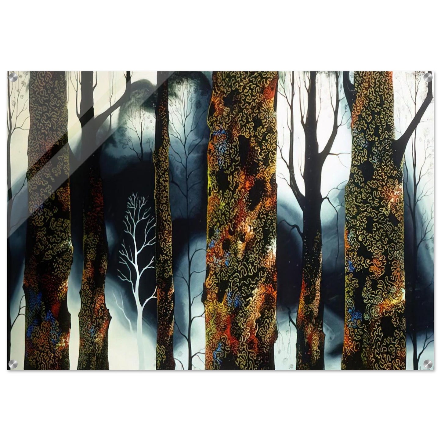 Jewel Trees - Eyvind Earle Acrylic Print - 70x100 cm / 28x40″ inches