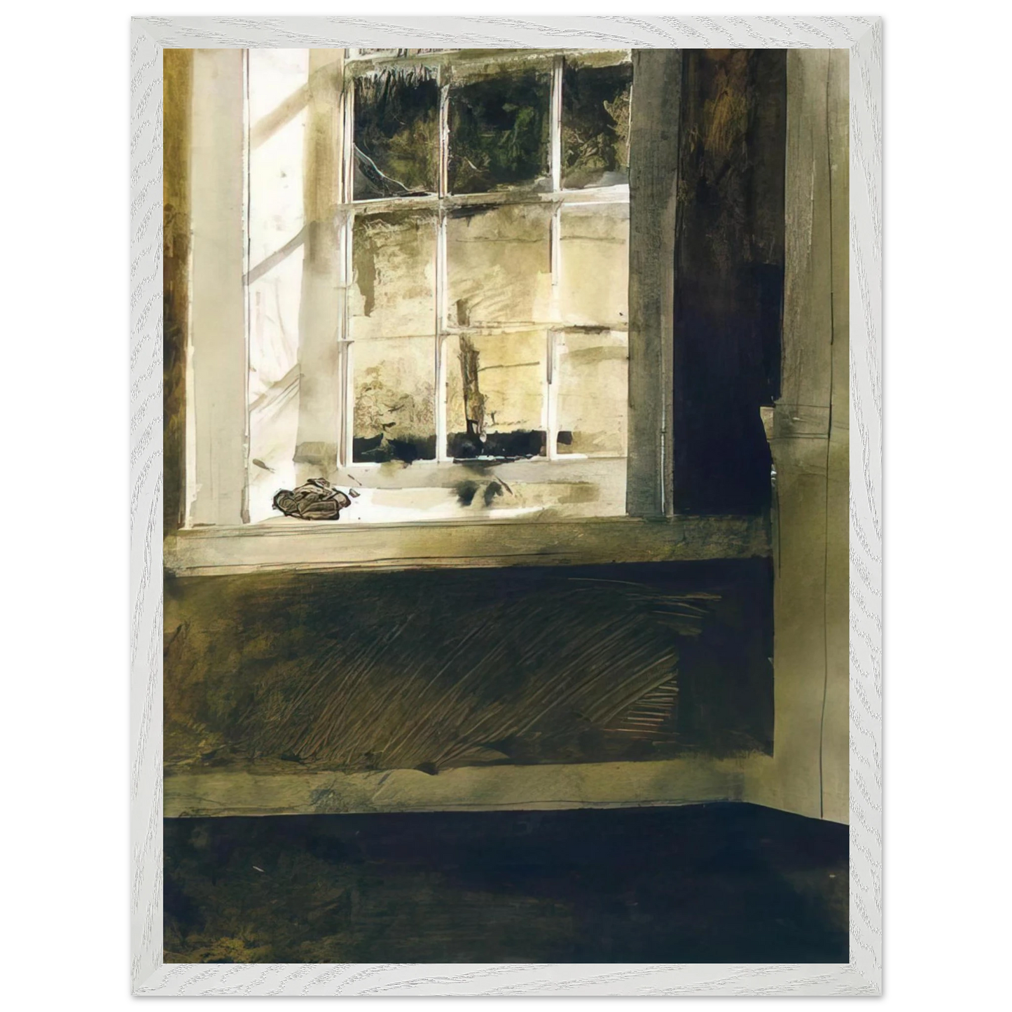 Andrew Wyeth - GROUNDHOG DAY 4 Wall Art - 60x80 cm / 24x32 inches - Premium Wooden Framed Poster With Fine Art Paper-canvas - Black frame