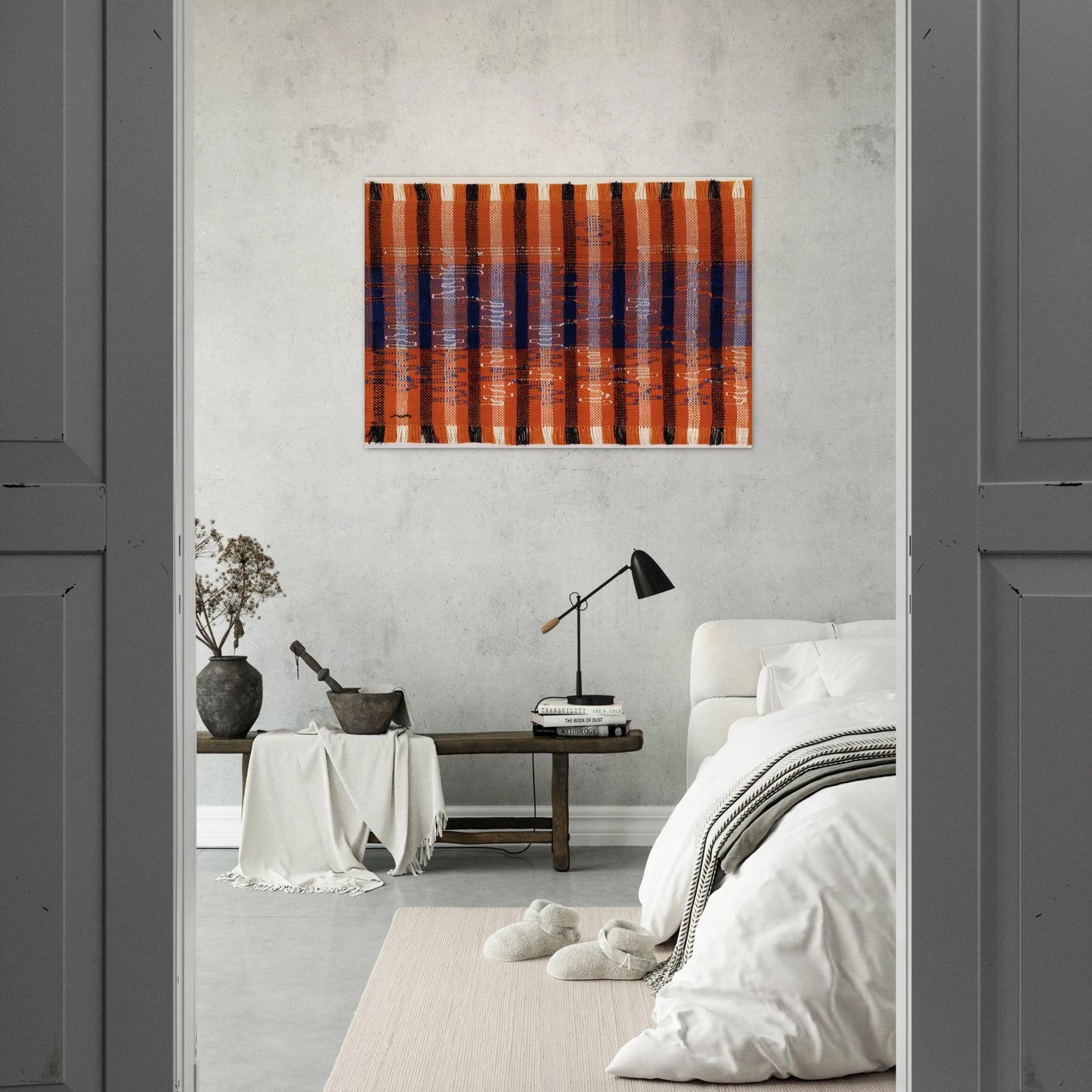 INTERSECTING 1962 - Anni Albers Brushed Aluminum Print - 70x100 cm / 28x40 inches | Anni Albers Aluminum Print | Anni Albers Prints