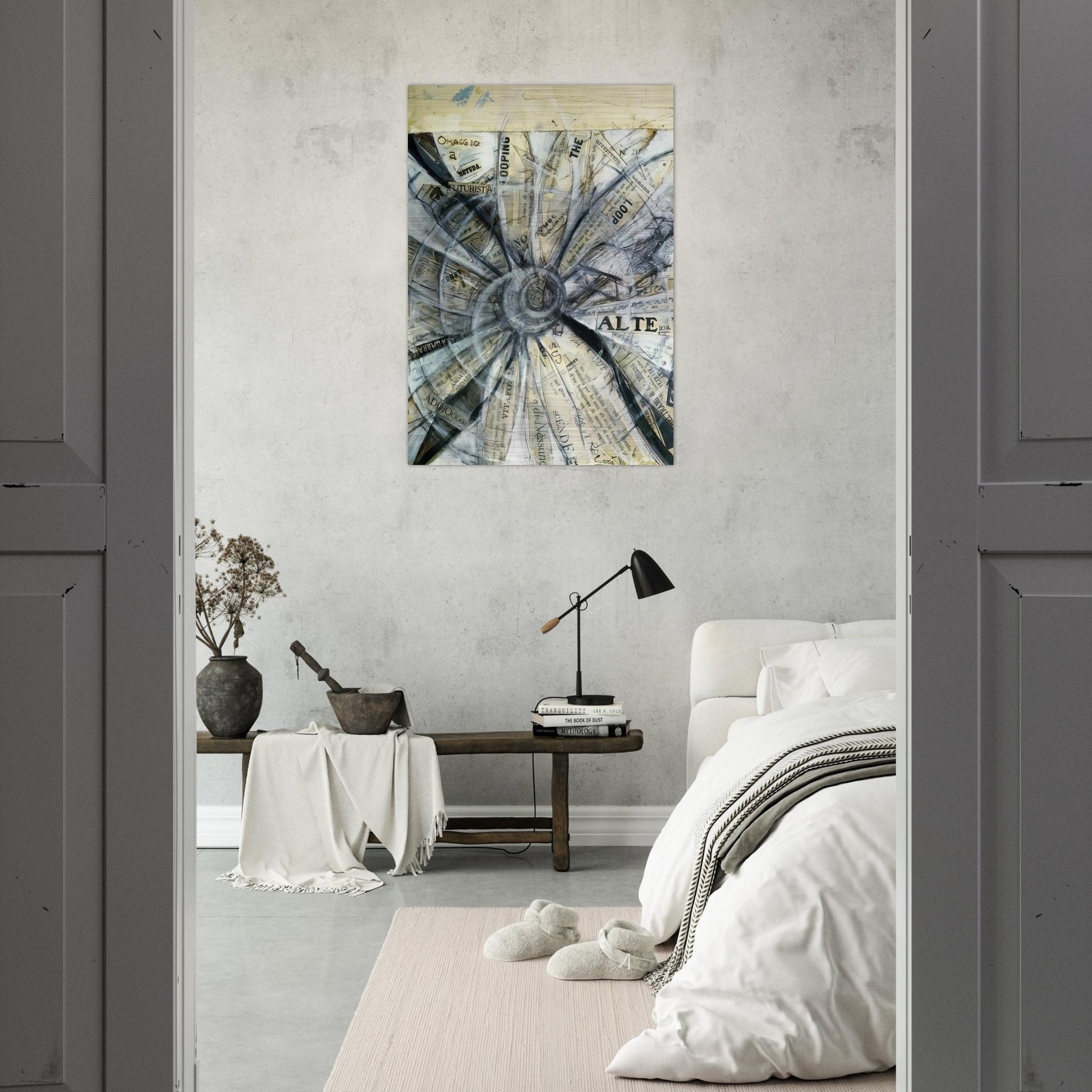 OMAGGIO A BETUDA FUTURISTA 1915 - Carlo Carra Brushed Aluminum Print - 70x100 cm / 28x40 inches | Carlo Carra Aluminum Print | Carlo Carra Prints