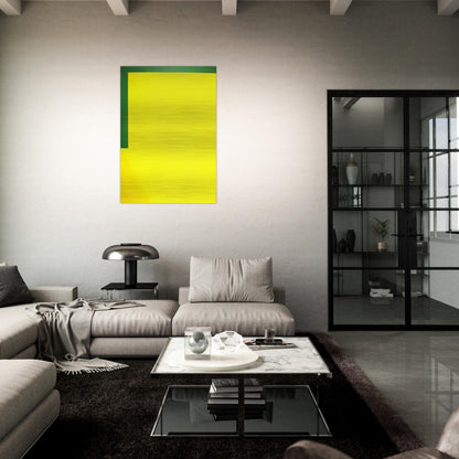 More yellow, less green - 1989 - Carmen Herrera Brushed Aluminum Print - 70x100 cm / 28x40 inches | Carmen Herrera Aluminum Print | Carmen Herrera Prints