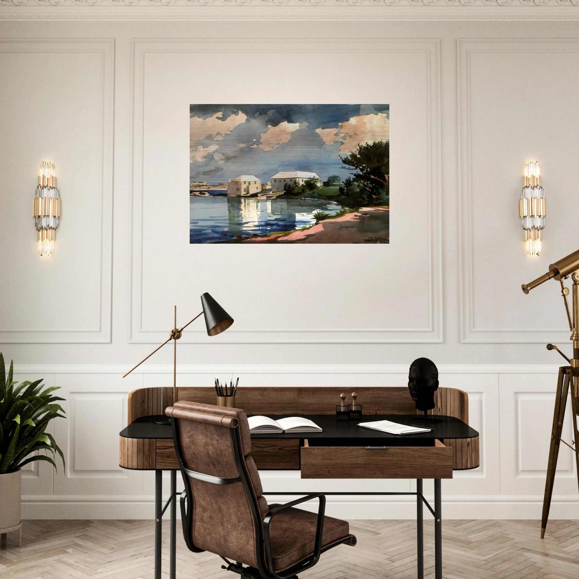 SALT KETTLE BERMUDA - Winslow Homer Brushed Aluminum Print - 70x100 cm / 28x40 inches | Winslow Homer Aluminum Print | Winslow Homer Prints