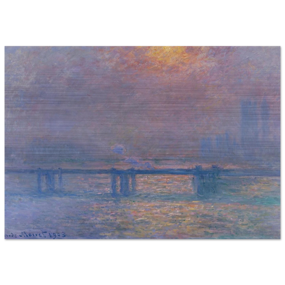 Charing Cross Bridge, The Thames - claude monet Brushed Aluminum Print - 70x100 cm / 28x40 inches | claude monet Aluminum Print | claude monet Prints