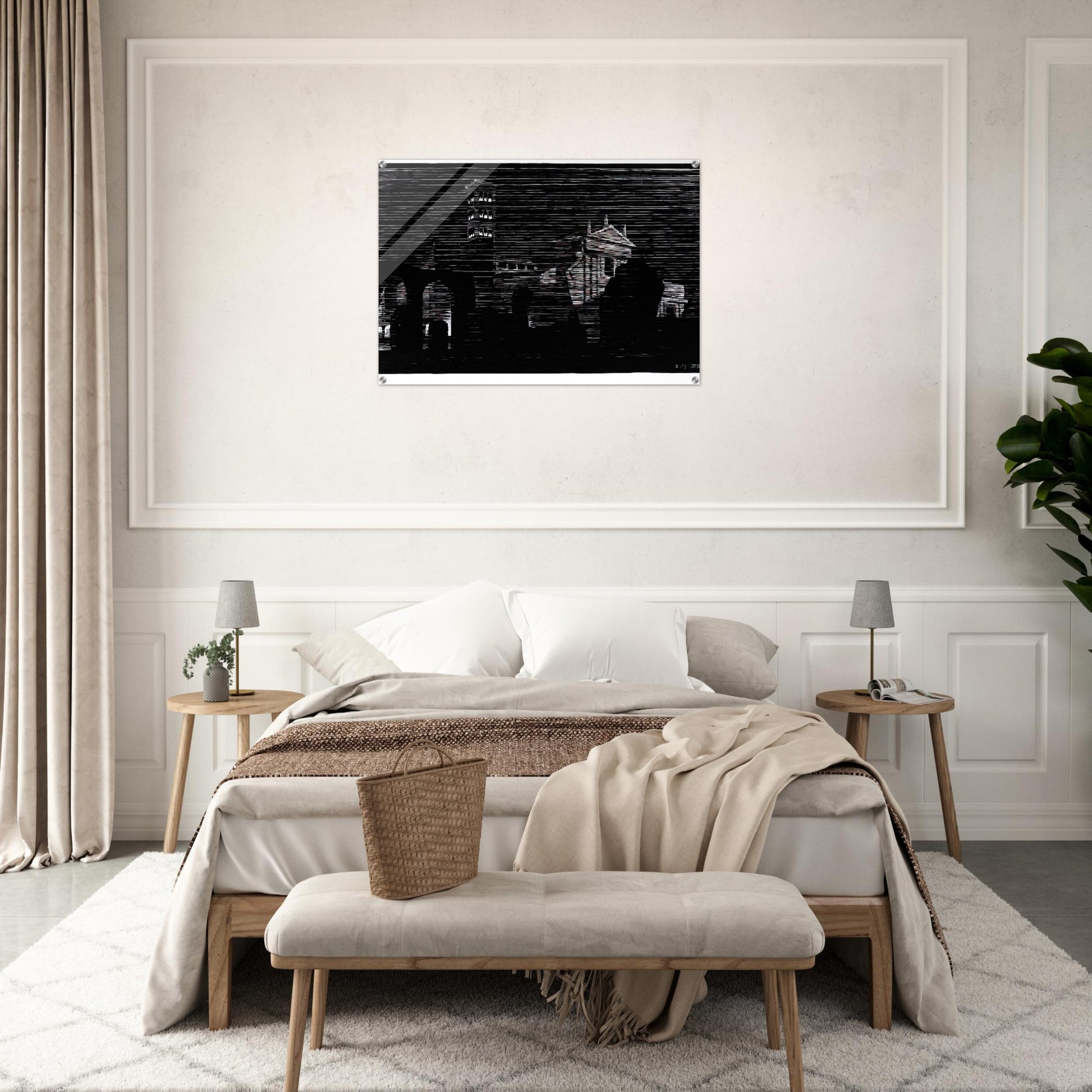 NOCTURNAL ROME 2 - MC Escher Acrylic Print - 70x100 cm / 28x40″ inches | MC Escher Wall Art | MC Escher Prints