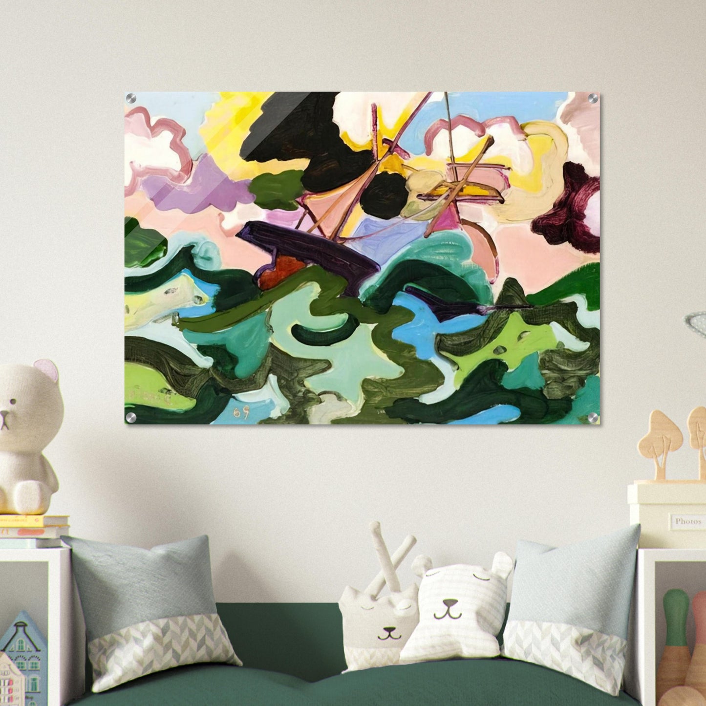 En fuite - Fauvism, Tachisme - Charles Lapicque Acrylic Print - 70x100 cm / 28x40″ inches | Charles Lapicque Wall Art | Charles Lapicque Prints