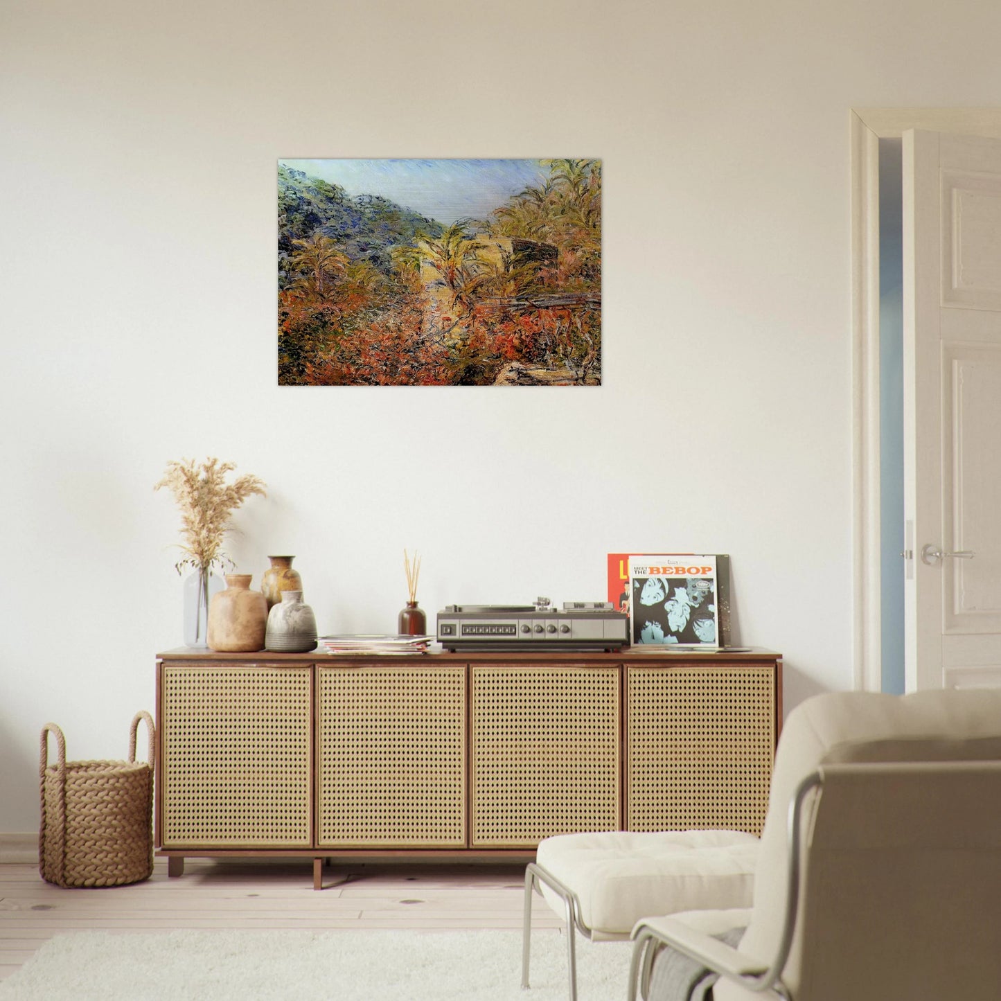 The Valley of Sasso, Sunshine - claude monet Brushed Aluminum Print - 70x100 cm / 28x40 inches | claude monet Aluminum Print | claude monet Prints