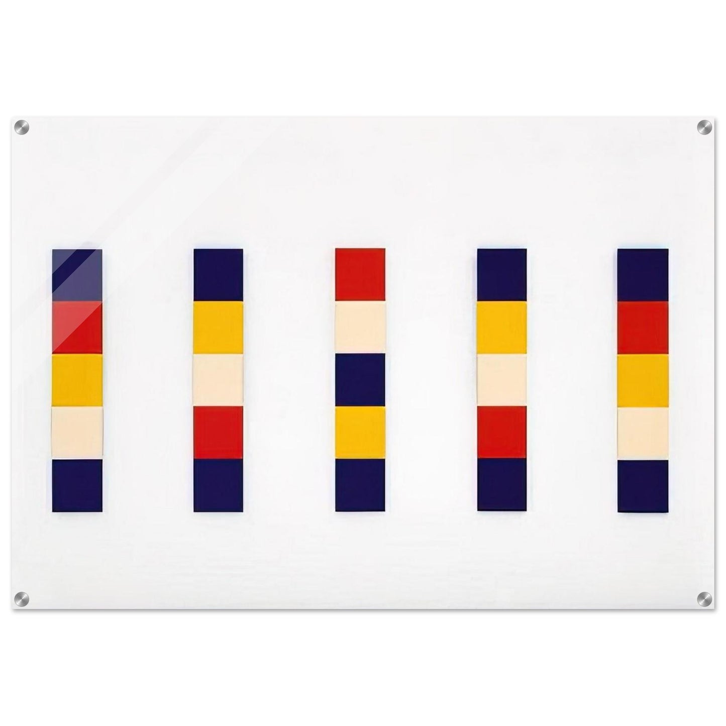 Red Yellow Blue White - Ellsworth Kelly Acrylic Print - 70x100 cm / 28x40″ inches