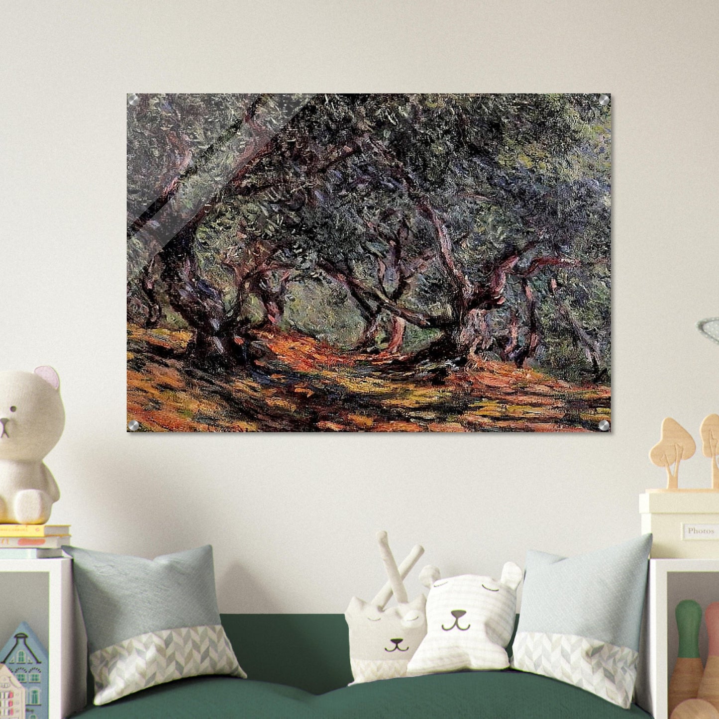 Olive Trees in Bordigher - claude monet Acrylic Print - 70x100 cm / 28x40″ inches | claude monet Wall Art | claude monet Prints